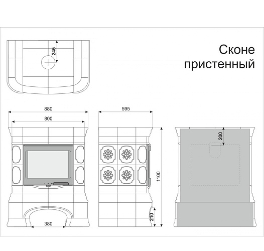 Сконе пристенный. белая керамика_14