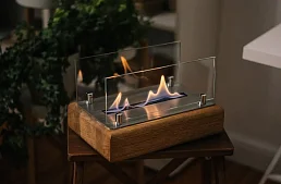 Посмотрите видеообзор настольного биокамина Firezo Wood